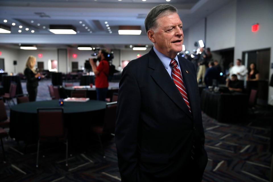 U.S. Rep. Tom Cole, R-Moore, stands during an election night watch party on Nov. 8, 2022, in Oklahoma City.