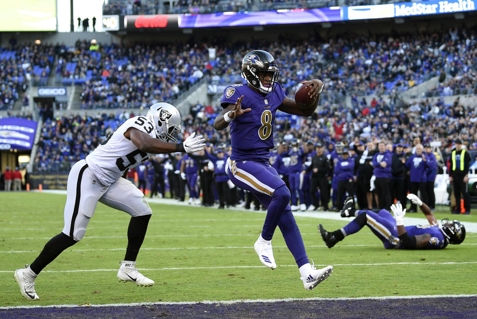 Is the future now? Lamar Jackson has led the Ravens to wins in each of his first two starts; will Baltimore keep him as starter even once Joe Flacco is healthy? (AP)