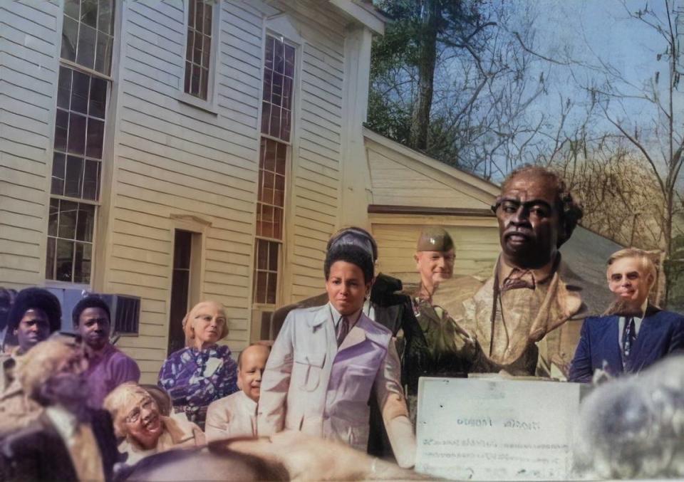 In 1976, Michael B. Moore unveiled a bust of his great-great grandfather Robert Smalls Tabernacle Baptist Church in Beaufort. Moore announced a run for Congress at the same location Thursday.