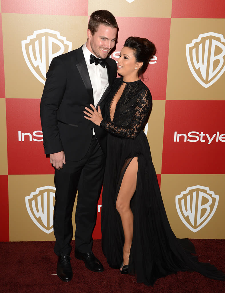 14th Annual Warner Bros. And InStyle Golden Globe Awards After Party - Arrivals: Stephen Amell and Eva Longoria