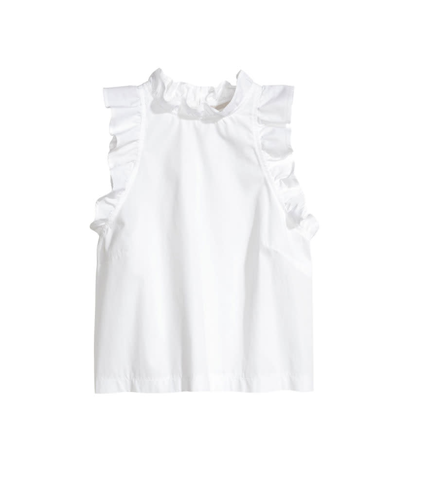 <p>Sleeveless Blouse, $35, <a rel="nofollow noopener" href="http://www.hm.com/us/product/69140?article=69140-A" target="_blank" data-ylk="slk:hm.com;elm:context_link;itc:0;sec:content-canvas" class="link ">hm.com</a> </p>