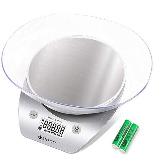 5) Etekcity Portable Digital Kitchen Scale