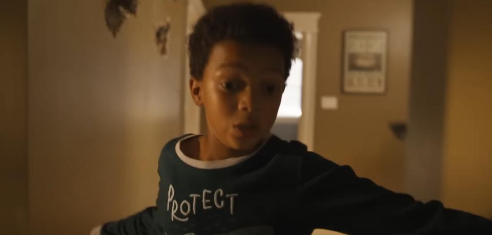 Little Brian in Fast X with "protect" shirt