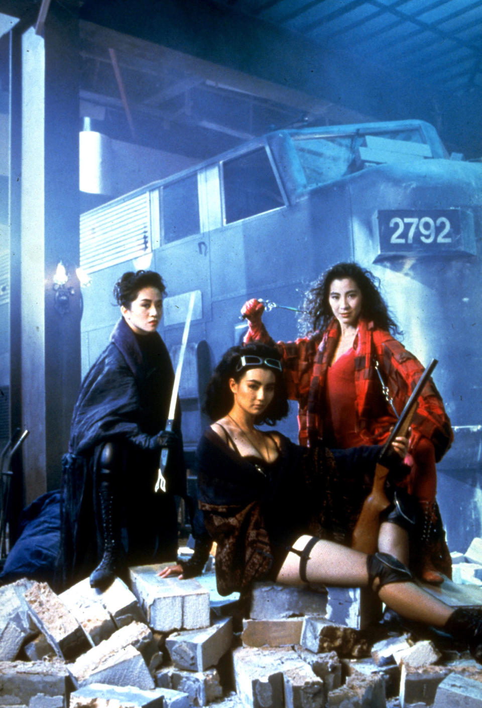 Yeoh in The Heroic Trio, 1993, alongside Anita Mui and Maggie Cheung.<span class="copyright">Everett Collection</span>