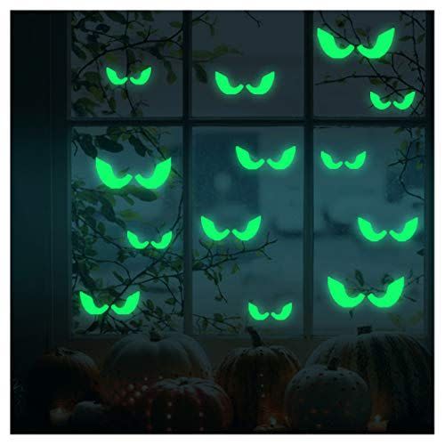 2) Removable Peeping Eyes Glow-in-the-Dark Decal