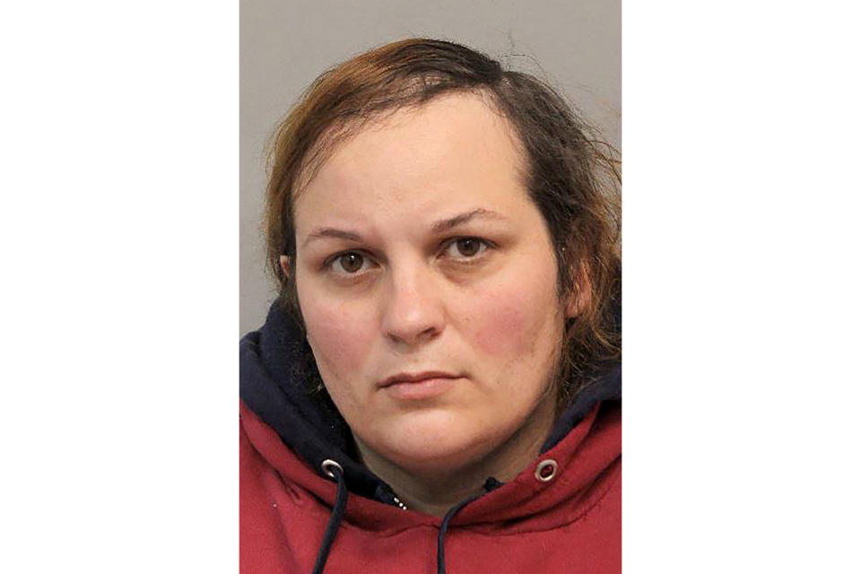 FILE - This undated booking photo provided by the Harris County, Texas, District Attorney's Office shows Magen Fieramusca, a Texas woman accused of kidnapping a mother in 2019 and then killing her in an elaborate scheme to pass off the victim’s baby as her own. Fieramusca pleaded guilty to murder, prosecutors said Thursday, Feb. 2, 2023. (Harris County District Attorney's Office via AP, File)