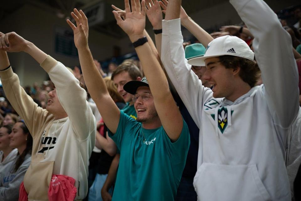 UNCW hosts Emory & Henry in a basketball exhibition at Trask Coliseum on November 2, 2022.  [KEN OOTS/FOR THE STARNEWS]