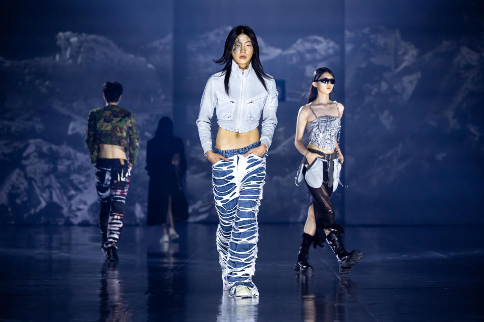 SEOUL, SOUTH KOREA - MARCH 15: Models walk the runway during the UL:KIN show at Seoul Fashion Week AW 23 on March 15, 2023 in Seoul, South Korea. (Photo by Justin Shin/Getty Images)