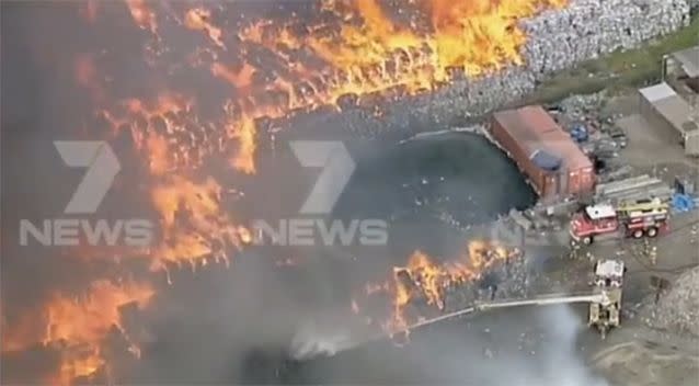 It's understood the fire started on Wednesday and has since blown up again. Photo: 7 News
