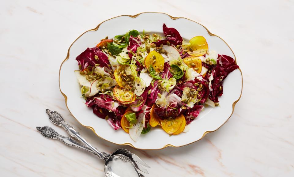 Winter Slaw With Red Pears And Pumpkin Seeds