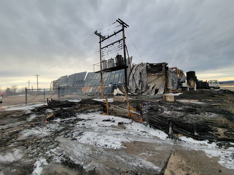 Firefighters battled a blaze at a former airport hangar in Happy Valley-Goose Bay overnight Friday. In a statement released Saturday morning, the RCMP says the fire is now under control.