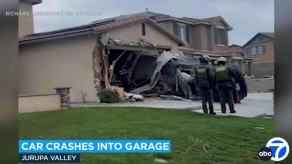 Driver Speeds Through Turn, Goes Airborne, Crashes Into House