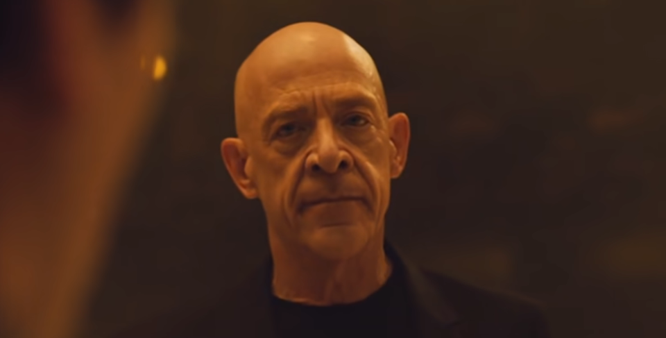 JK Simmons as Fletcher, looking angry