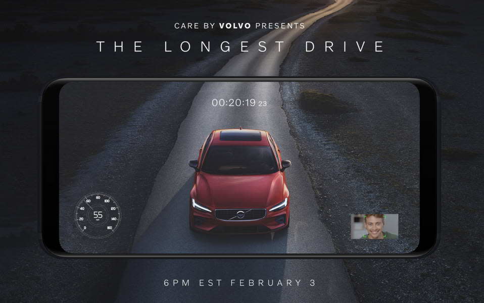 <em>圖 / Volvo日前推出S60線上試駕挑戰遊戲「The Longest Drive」，只要以行動裝置登陸網站就能進行。</em>