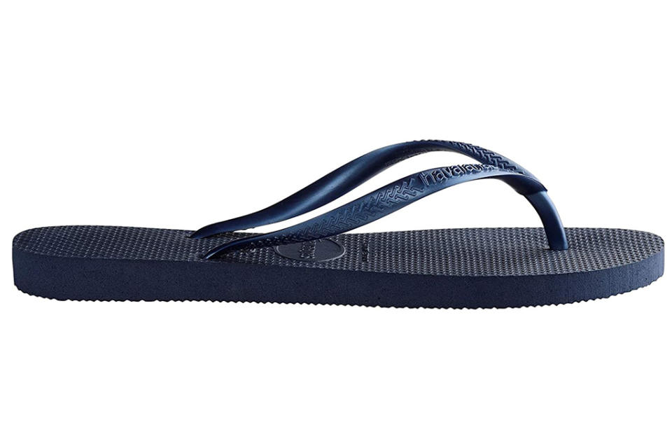 havaianas, blue, thong sandals, flip flops