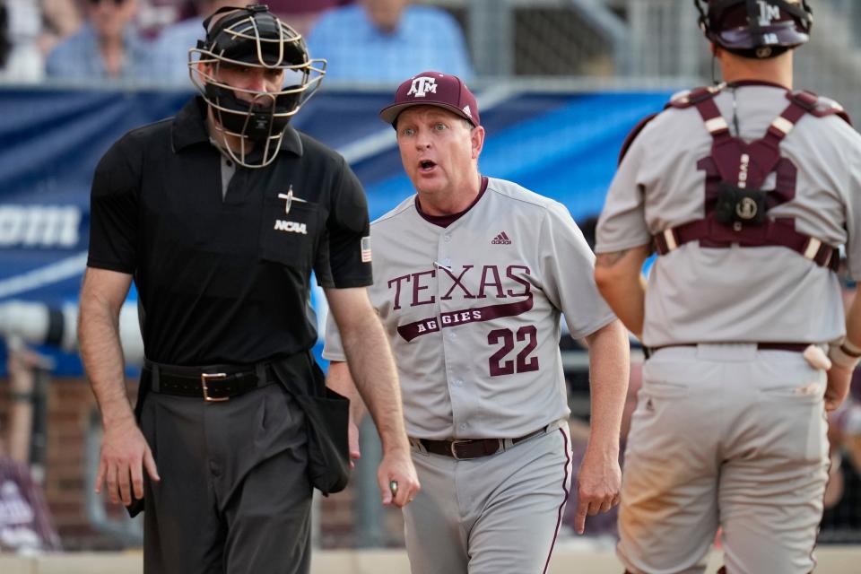 Jim Schlossnagle spent 18 seasons at TCU and shaped the Horned Frogs into a national power with five CWS appearances, but he longed to work at a big state school and, with the help of 11 transfers, is now taking Texas A&M to Omaha for the first time since 2017.