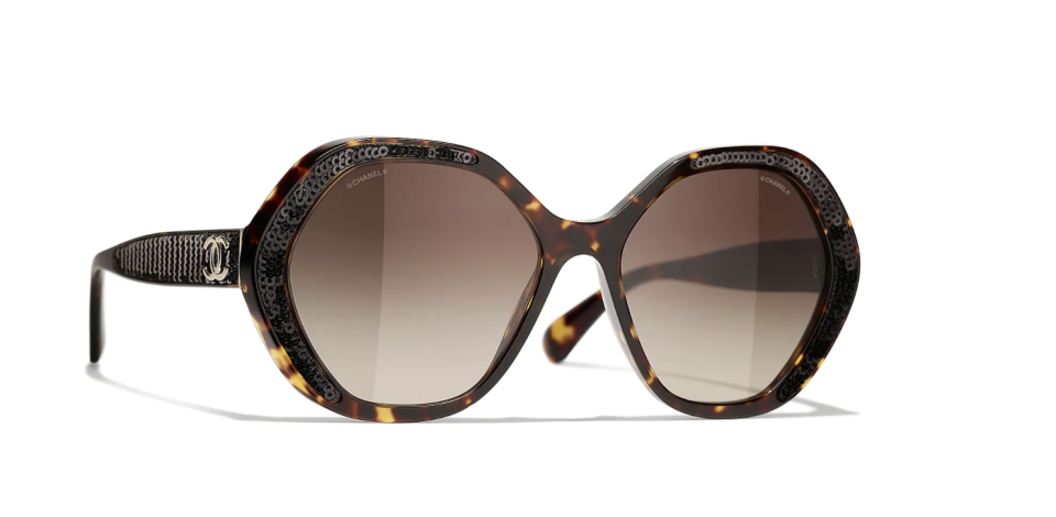 Chanel&#39;s rectangle sunglasses, $680