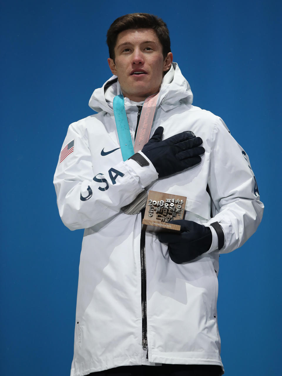 Alex Ferreira of United States poses with his Silver medal from the Men's Ski Halfpipe Final at Medal Plaza on February 22, 2018.  / Credit: Ian MacNicol / Getty Images