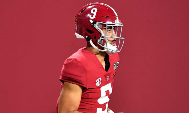 Alabama quarterback Bryce Young at the CFP National Championship Presented by AT&T - Ohio State v Alabama