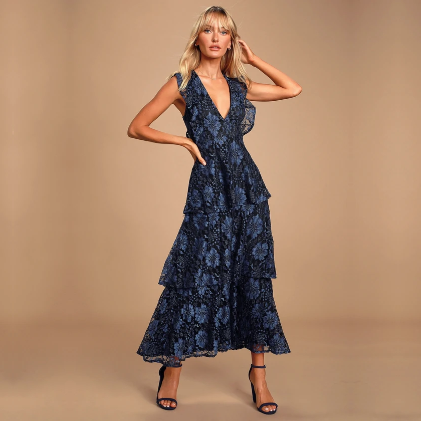 <p><a href="https://go.redirectingat.com?id=74968X1596630&url=https%3A%2F%2Fwww.lulus.com%2Fproducts%2Fmolinetto-navy-blue-lace-ruffled-tiered-sleeveless-maxi-dress%2F848002.html&sref=https%3A%2F%2Fwww.womansday.com%2Fstyle%2Ffashion%2Fg44820057%2Ffall-wedding-guest-dresses%2F" rel="nofollow noopener" target="_blank" data-ylk="slk:Shop Now;elm:context_link;itc:0;sec:content-canvas" class="link ">Shop Now</a></p><p>Molinetto Navy Blue Tiered Maxi Dress</p><p>lulus.com</p><p>$99.00</p>