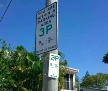 Confusing parking signs at Paradise Island. Source: Supplied