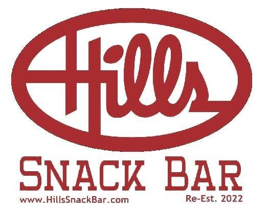 Hills Snack Bar's logo. Visit the new food trailer Saturday at Green Garden Plaza.