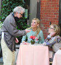 Woody Allen and Cate Blanchett are seen on the set of Woody Allen's new untitled movie on the streets of Manhattan on September 10, 2012 in New York City.