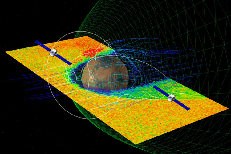 Illustration of Mars's magnetosphere