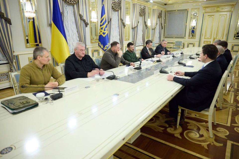 The meeting of President Volodymyr Zelensky and U.S. Senator Lindsey Graham in Kyiv on March 18, 2024. (Ukraine's Presidential Office)