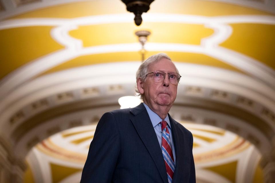 <p>Drew Angerer/Getty Images</p> Mitch McConnell