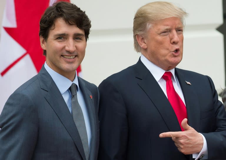 Canada's Prime Minister Justin Trudeau and US President Donald Trump, seen here in 2017, have expressed optimism a NAFTA deal is close