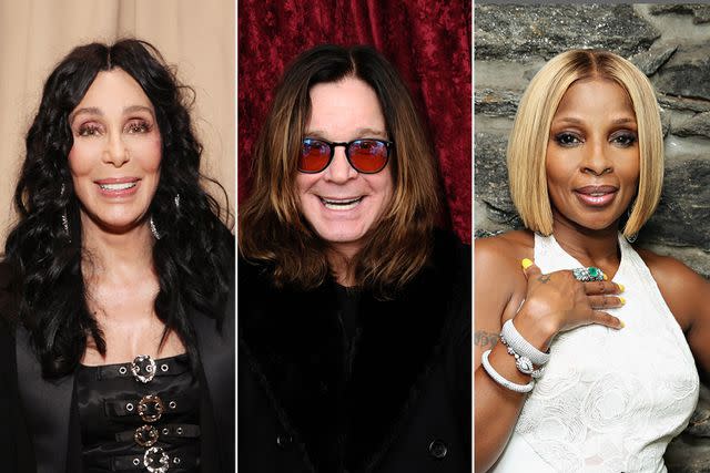 <p>getty (3)</p> Rock and Roll Hall of Fame inductees Cher, Ozzy Osbourne, Mary J. Blige