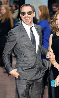 Robert Downey Jr at the London premiere of Paramount Pictures' Iron Man