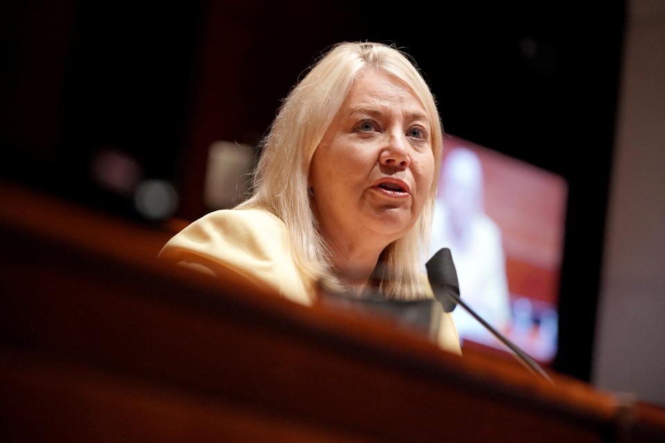 Rep. Debbie Lesko at the microphone.