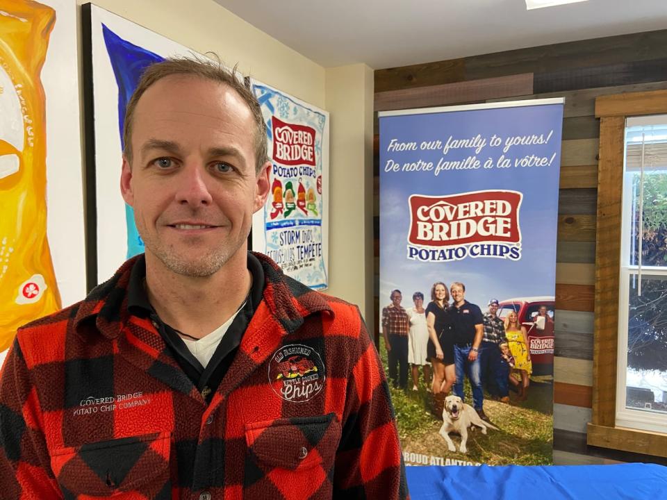 Covered Bridge Potato Chips founder and owner Ryan Albright says he's planning to rebuild the company's manufacturing plant after a fire destroyed the building last Friday.