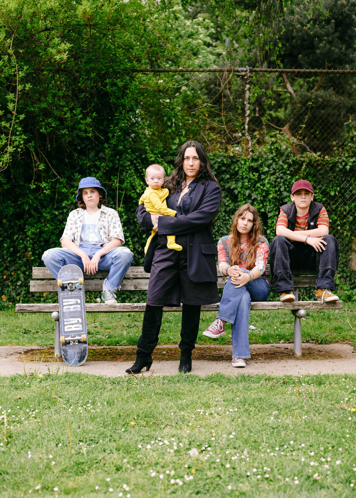 Michele Andrews, pictured with her twin sons, daughter, and youngest child. (Courtesy Elizabeth Rudge)