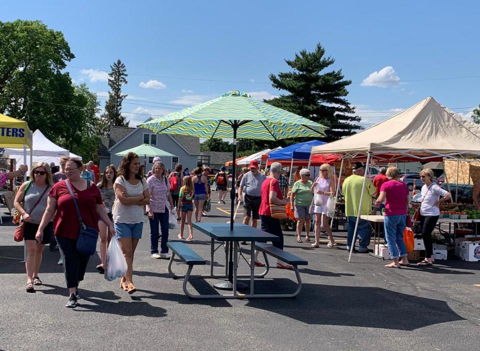 People shop at Morton Farmers Market N More in 2019.