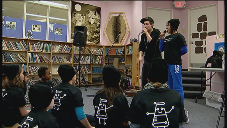 Throat boxing performed by Inuit artist during Pan Am Games