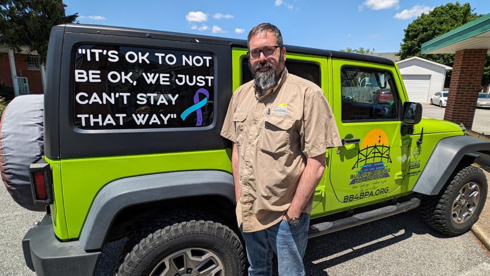 Matt Dorgan with the Jeep his daughter Brianna always wanted in Dallastown.