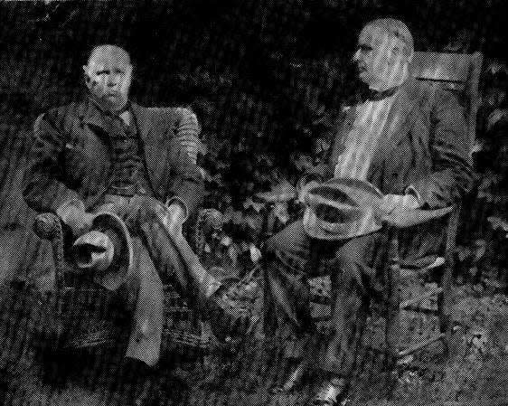 President William McKinley (right) and Vice President Garret A. Hobart in Long Branch in an undated photo.