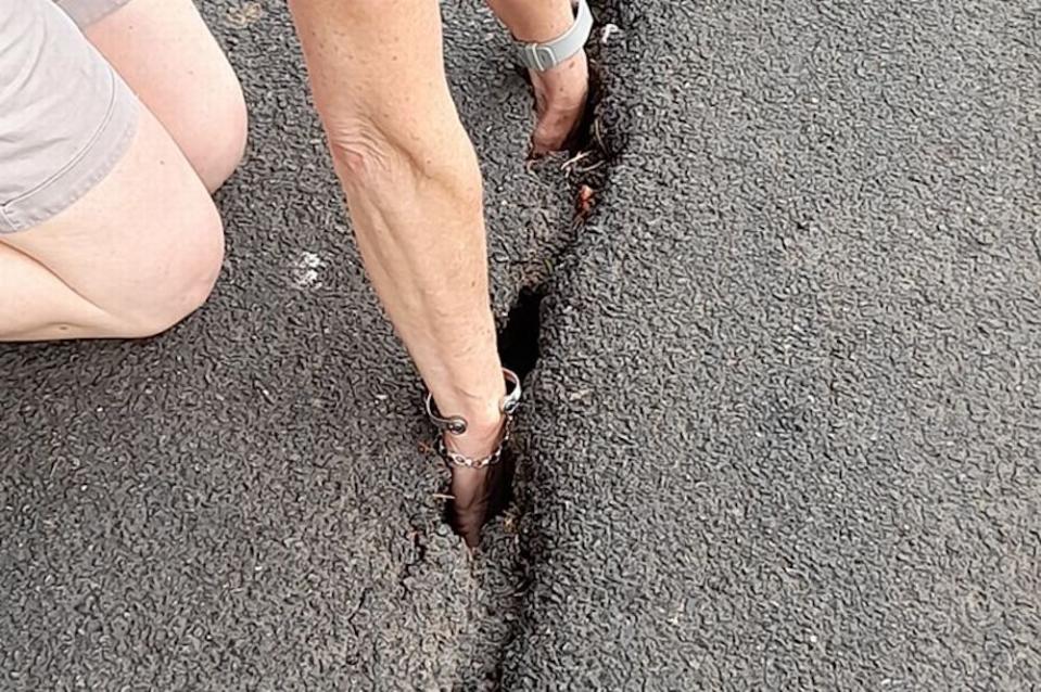 A coroner and a leading expert both rubbished claims from Lancashire council workers who suggested a six-inch deep crack which killed a cyclist could have closed up - and then reopened - on its own.

Harry Colledge suffered a catastrophic brain injury after he was thrown from his bike when his front wheel became lodged in a huge crack in the road. 

Pictured: The pothole
Credit: LancsLive/MEN