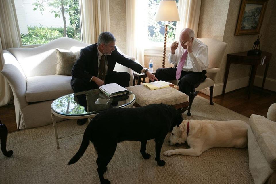 Dick Cheney in the vice president's residence at the Naval Observatory