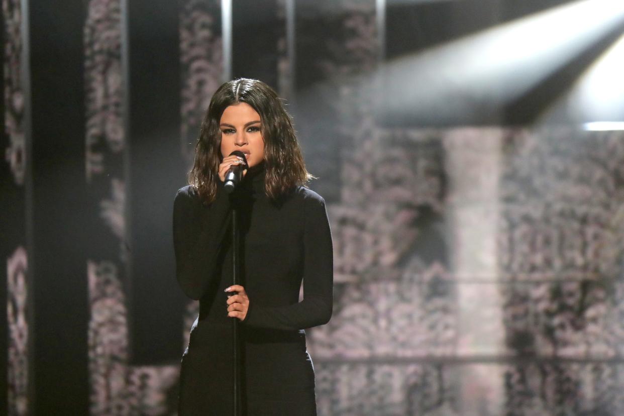 Selena Gomez performs at the 2019 American Music Awards in November, 2019.
