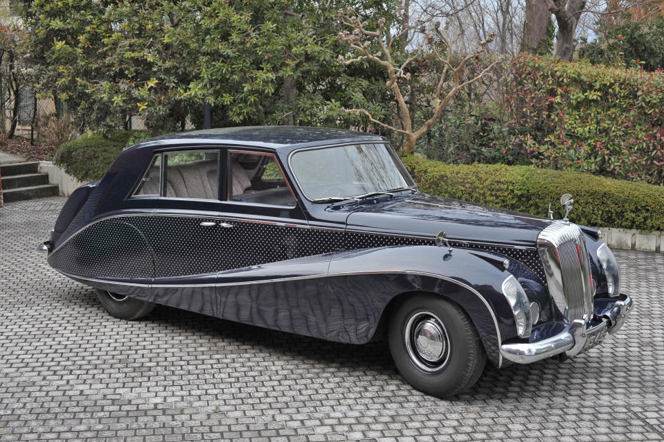 <p>One of the last factory-made limousines you could buy in the 1950s, the Daimler DK400 offered all of the stately looks and comfort you could hope for if you weren’t sold on a <strong>Rolls-Royce </strong>with standard bodywork. Most DK400s came with limo bodywork by Carbodies, though there were some hearses and droptops.</p><p>The most notable DK400 was a coupe made for Lady Docker, the wife of company boss Sir Bernard Docker. Today, there is a sole DK400 registered for road use in the UK, though there are a further four SORN’d and hopefully awaiting restoration.</p>