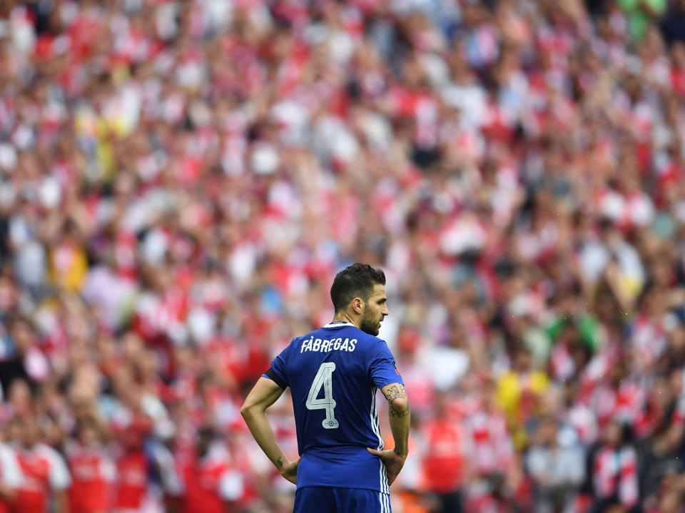 Cesc Fabregas was brought on later in the game: Getty