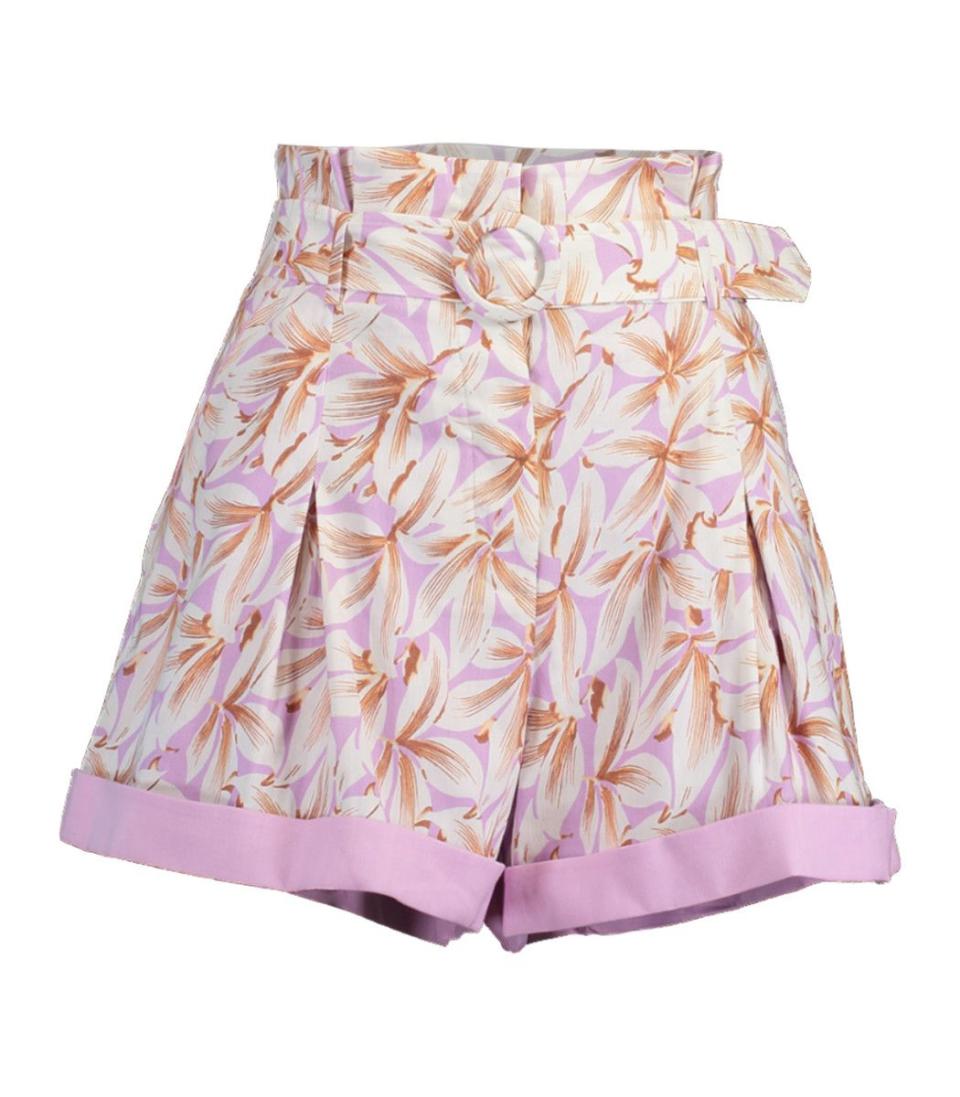 1) Lillian Floral Linen Shorts