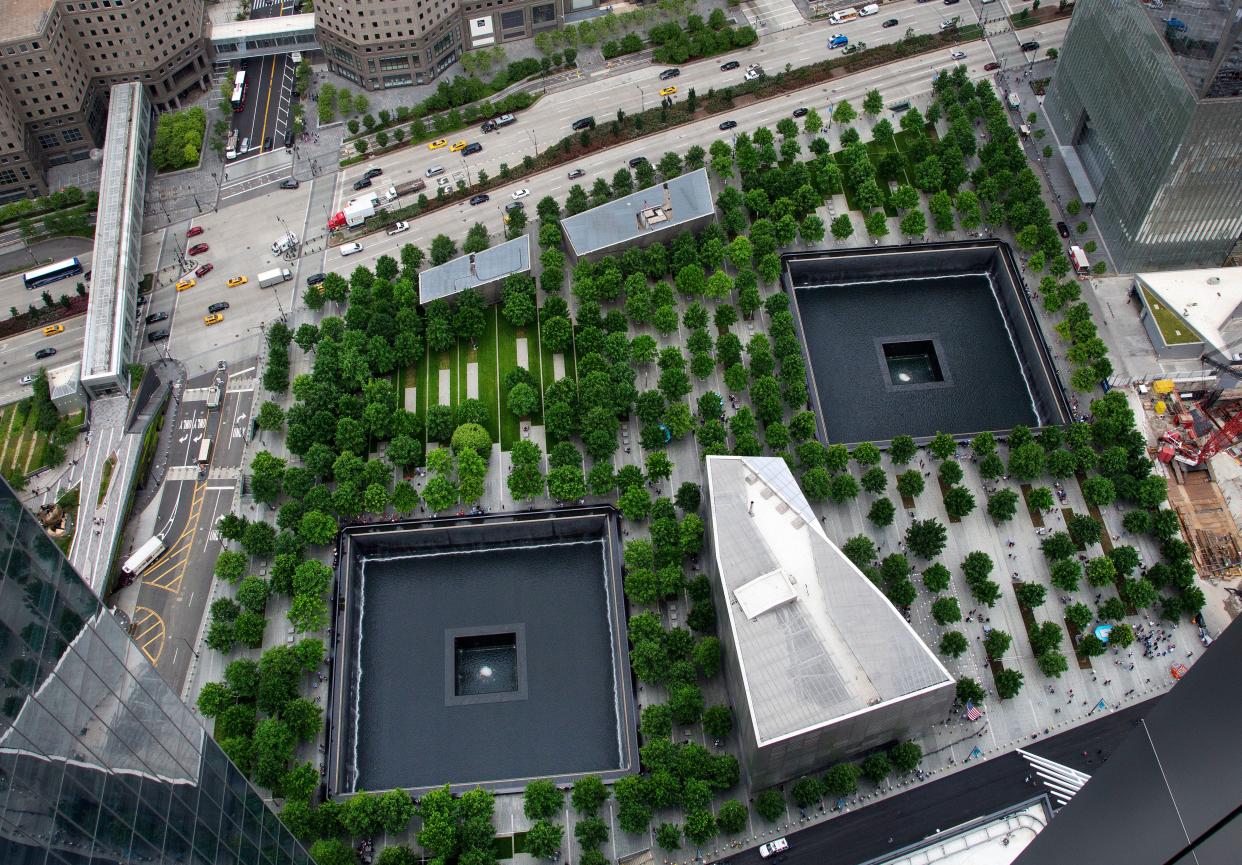 <p>File image: An aerial view of the 9/11 memorial</p> (AP)