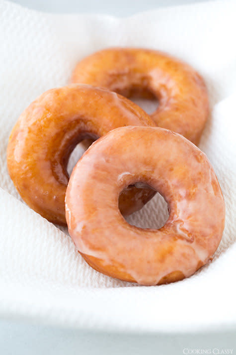 <strong>Get the <a href="http://www.cookingclassy.com/2014/01/copycat-krispy-kreme-doughnuts/" target="_blank">Copycat Krispy Kreme Doughnuts recipe</a> from Cooking Classy</strong>