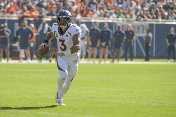 Denver Broncos quarterback Russell Wilson can be used as a low-end fantasy football QB1 in Week 13. File Photo by Mark Black/UPI