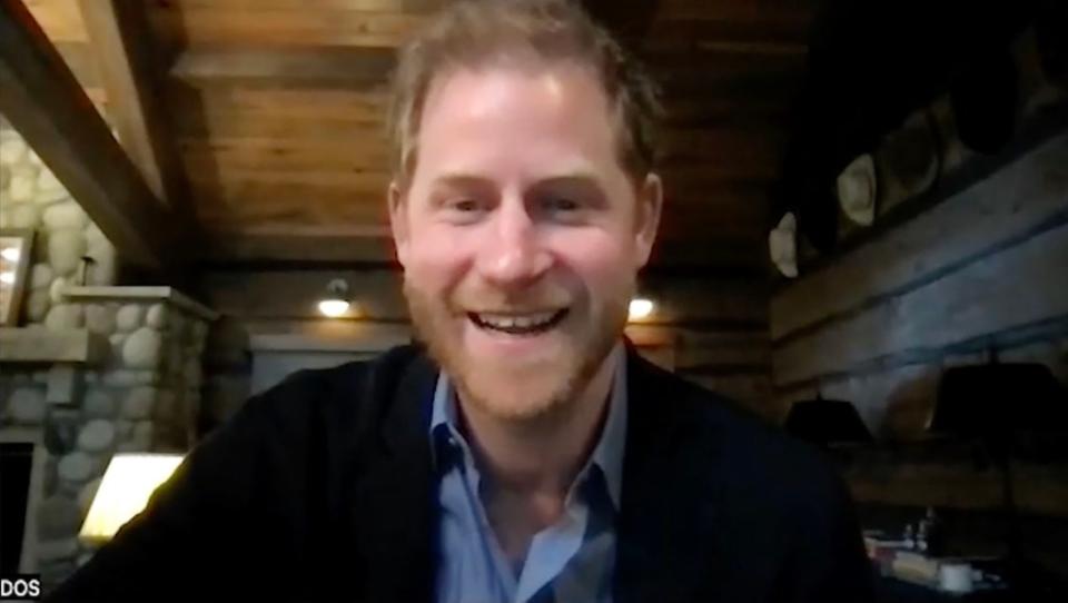 The Duke of Sussex, 39, made a brief appearance at Diana Legacy Awards via video call, where he spoke to the young recipients of the accolade. Diana Legacy Awards